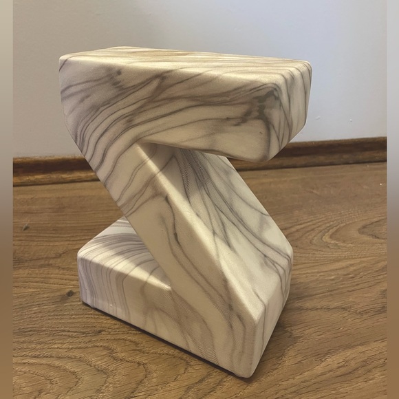 Langley Street “A” & “Z” Ceramic Faux Marble Bookends from Wayfair - Picture 8 of 8